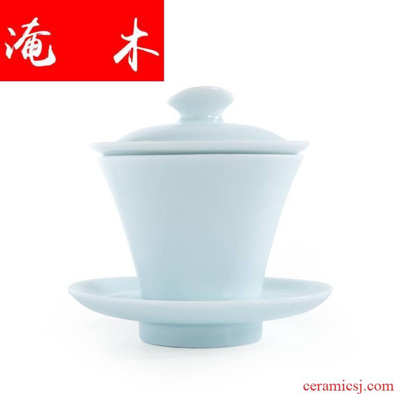 Submerged wood tea tureen celadon teacup filter bowl is portable and personal journeys to kung fu tea set Japanese contracted solo