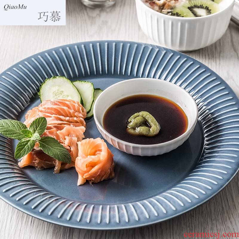 Qiam qiao mu sauce household ceramic dish flavor dish dish of soy sauce dish vinegar sauce dish snacks disc dip disc
