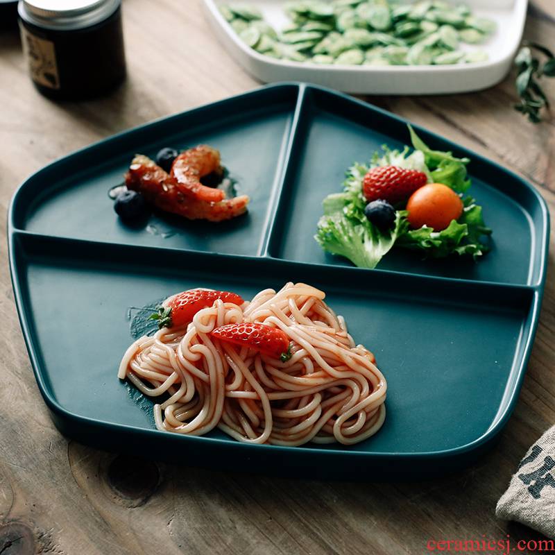 Nordic ins breakfast tray means western creative one, the food web celebrity plate creative snacks steak China plate