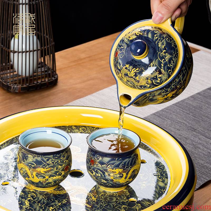 The ceramic teapot double anti hot filter single pot of household drinking water bottle jingdezhen kung fu tea teapot