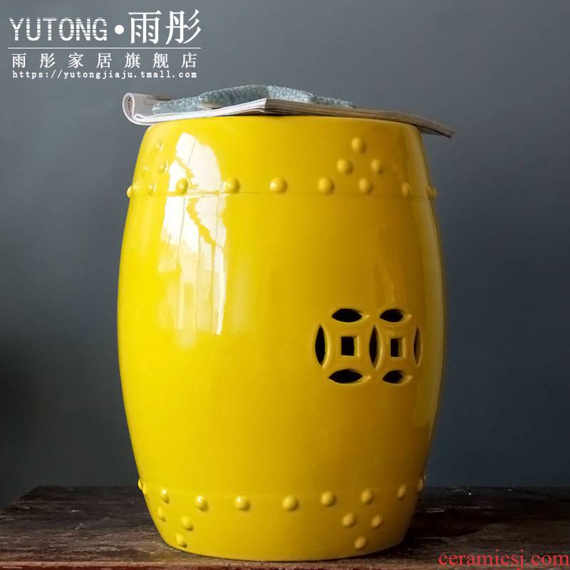 Jingdezhen high temperature glaze ceramic who in shoes 9 models of pure color soft assembly act the role of leisure chair who, villa and courtyard