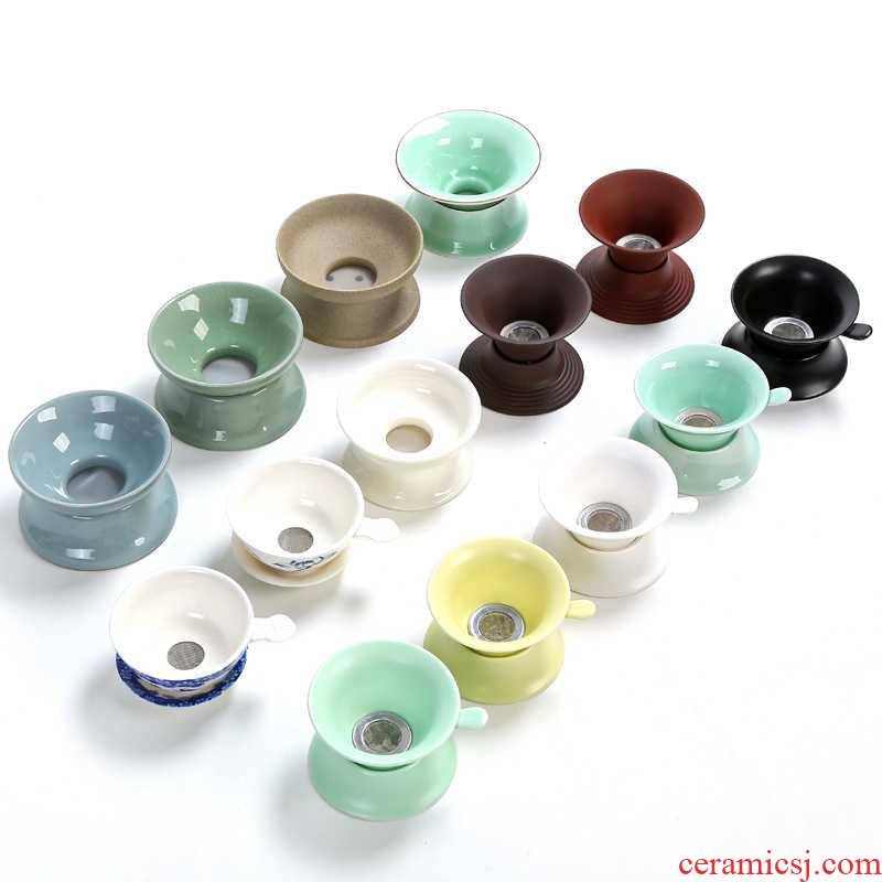 Ceramic) celadon tea strainer specials kung fu tea set with parts make tea filters filter good tea tea
