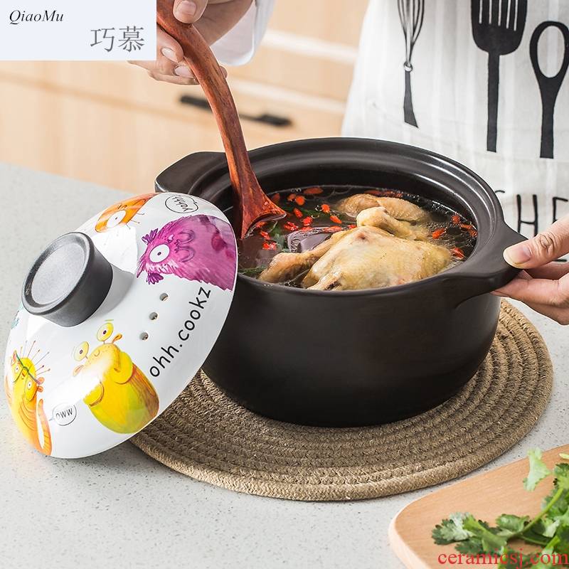 Qiam qiao mu Japanese high - temperature curing soup pot ceramic casseroles, porridge and small casserole household flame gas soup pot