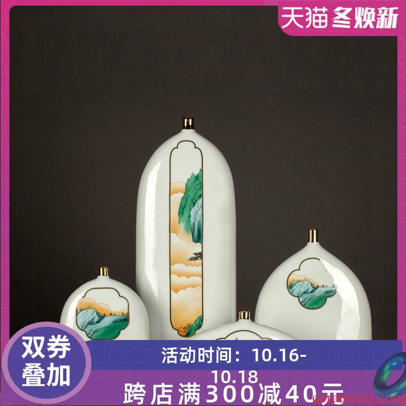 Ceramic vase furnishing articles sitting room creative dry flower flower vase vases, small expressions using narrow expressions using contracted water raise adornment