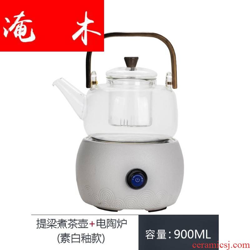Submerged wood tea - house, black pottery cooking ware ceramic electric TaoLu heat - resistant glass tea kettle cooking household utensils sets of the teapot