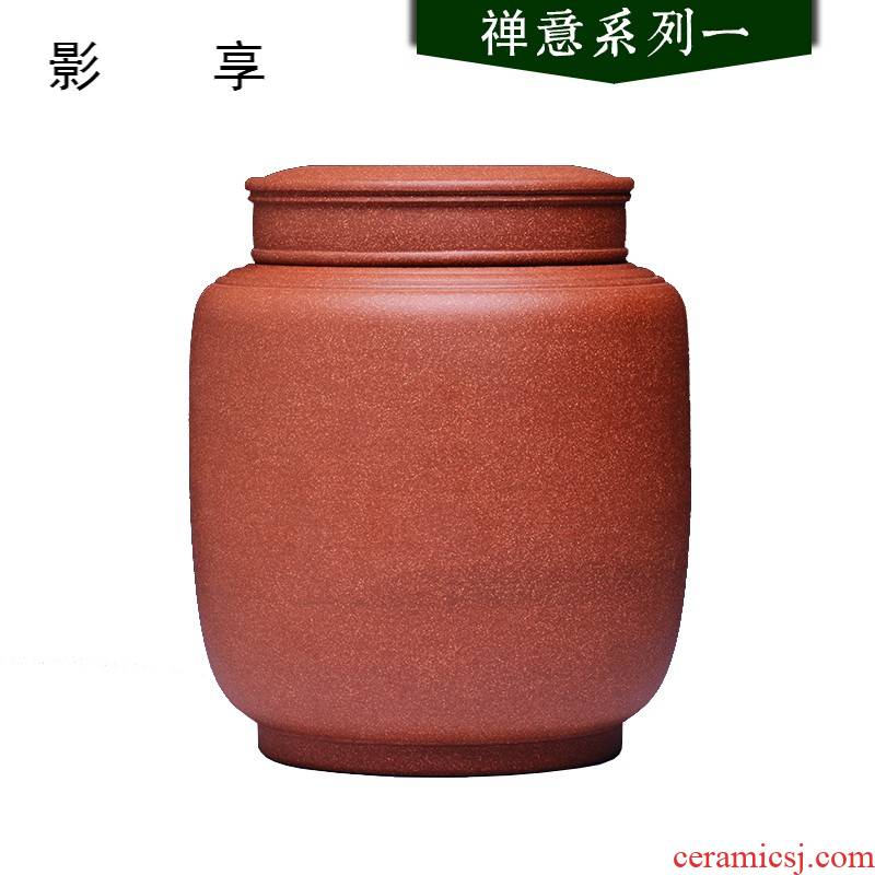Shadow enjoy violet arenaceous caddy fixings large pu 'er tea to wake POTS sealed storage tank packing box pure checking quality JH