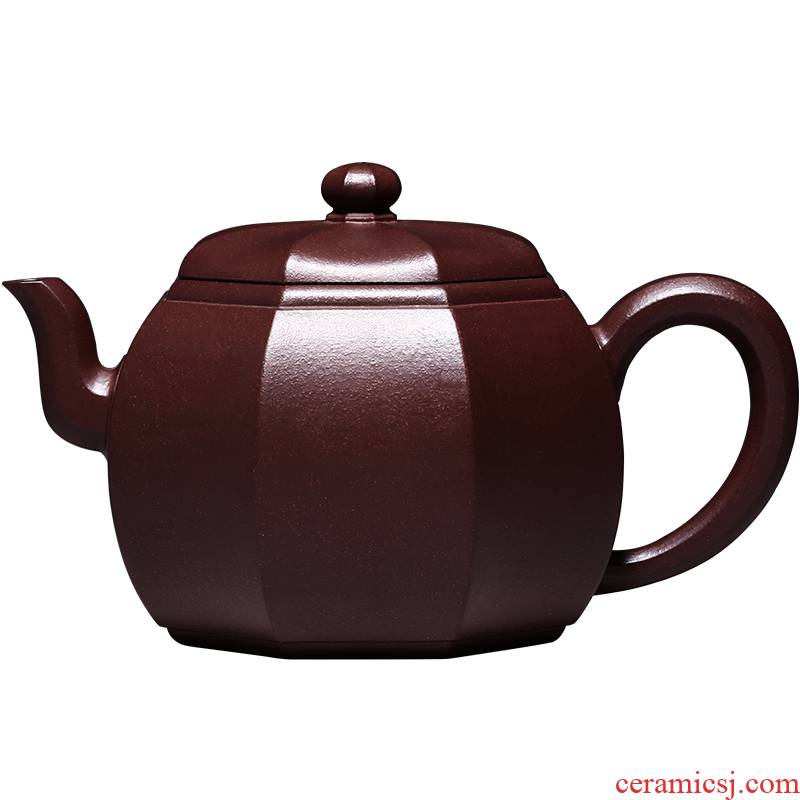 Shadow at yixing masters are it all hand - made undressed ore pleasantly purple clay teapot tea set HNYY