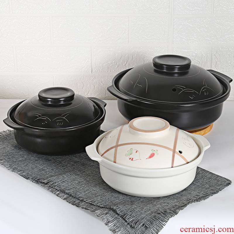 Sand in clay pot soup rice to hold to high temperature ceramic pot chicken soup pot conger small casserole pot stew household gas flame an earthenware pot