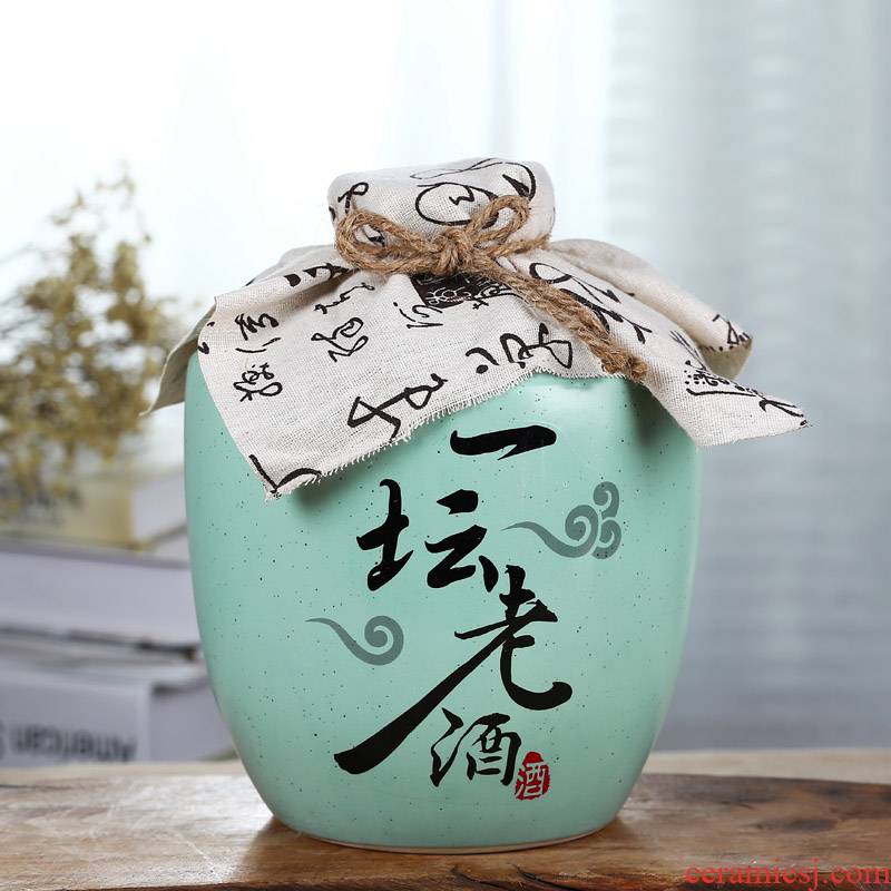 Many optional jingdezhen ceramic bottle wine jar empty bottle seal wine jugs home hip flask 3 kg