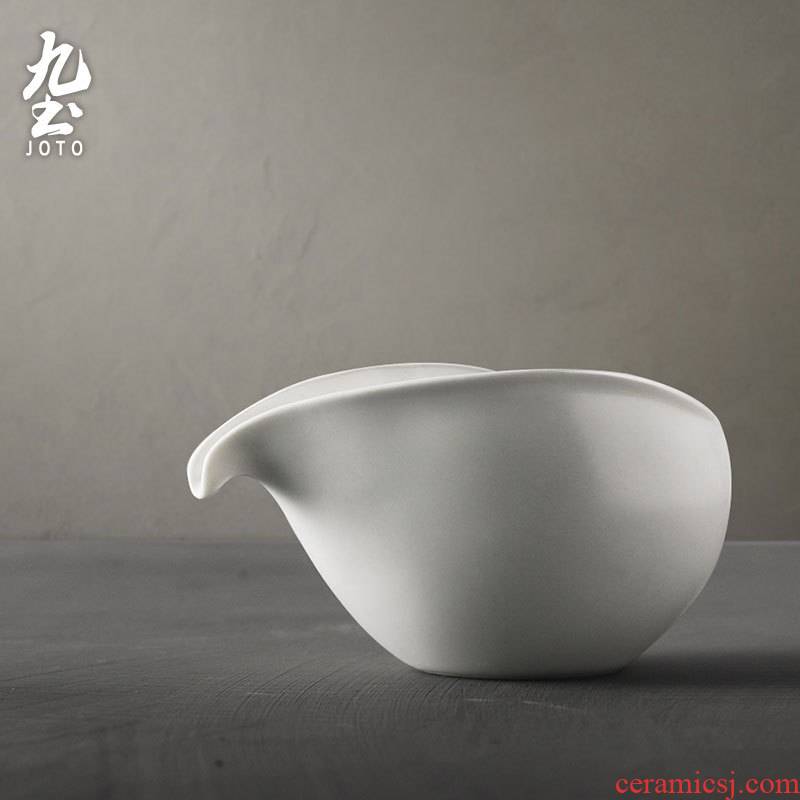 About Nine soil fair ceramic cup white porcelain kung fu tea accessories Japanese large tea tea tea points sea and glass
