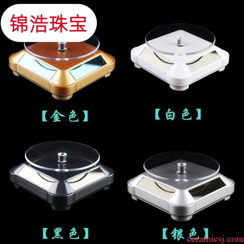 Rotary tray rotating the shop light exhibition stand base small jewelry store product model hand the turntable