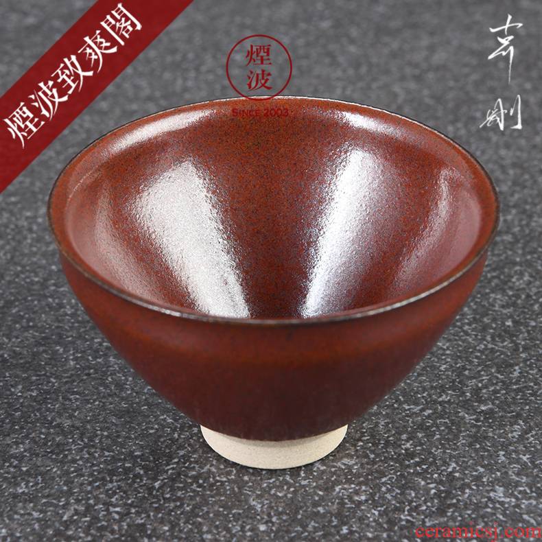 Those Japanese pottery master expedition built just xiao choi temmoku light tea light cup sample tea cup