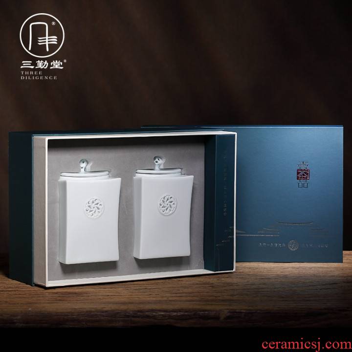 Three frequently hall jingdezhen ceramic seal up tea caddy fixings image more kung fu tea set S51013 POTS of tea storehouse