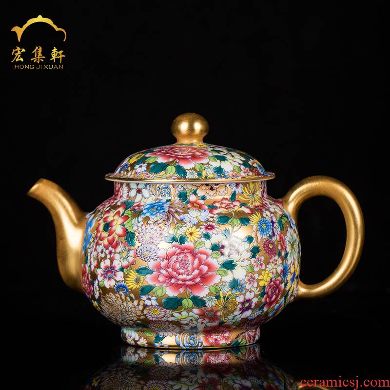 Jingdezhen ceramic teapot manual see colour enamel teapot kung fu tea tea pot home a single pot