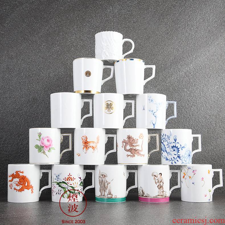 Berlin Germany mason mason meisen porcelain flowers design keller large capacity water cup series characters
