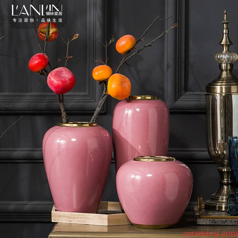 Vase furnishing articles European style small POTS dry flower arranging flowers sitting room is contracted and I household small pure and fresh and creative decoration