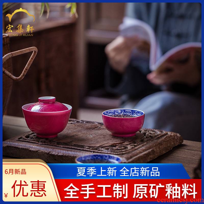 Famille rose porcelain of jingdezhen ceramic cups more personal getting large hand - made the master sample tea cup cup single fullness