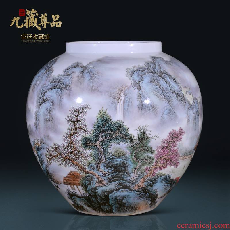 The Master of jingdezhen ceramics hand - made jinxiu jiangnan vase Chinese style living room porch decoration vase furnishing articles