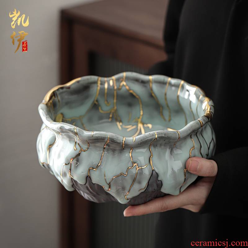 Chi wild'm gold cup for wash large tea wash to ceramic creative tea cups to wash hand washing kung fu tea tea accessories