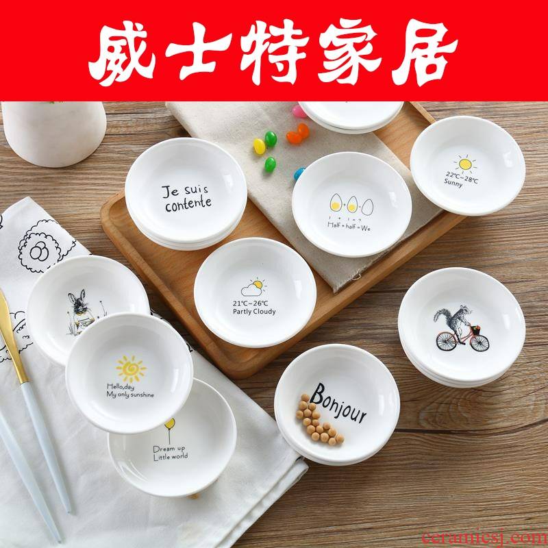 Snacks salon children disc small plate put the new ipads China soy sauce dish of sauce pigment ceramic multi - purpose small plate