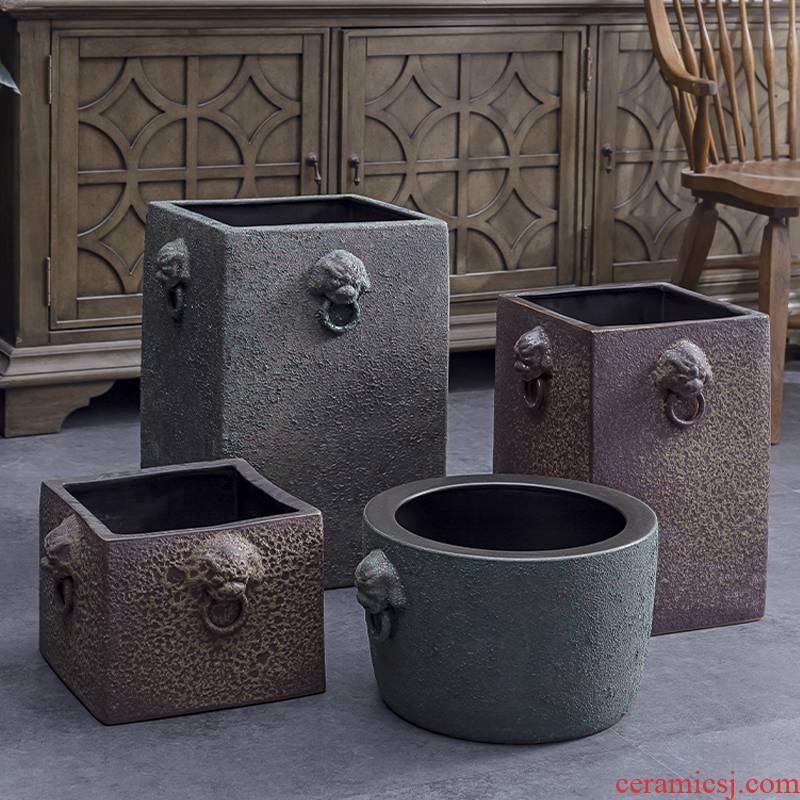 Restoring ancient ways of creative move mesa vase decoration antique bronze ceramic vase made in wind furnishing articles