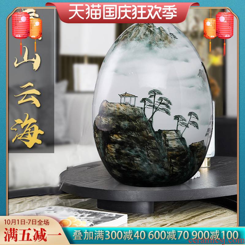 Jingdezhen ceramics furnishing articles hand - made home decoration f large egg sitting room ark, plutus creative arts and crafts