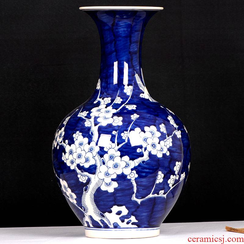 Jingdezhen ceramics by hand antique Chinese blue and white porcelain vases, flower arrangement sitting room home wine ark, adornment furnishing articles