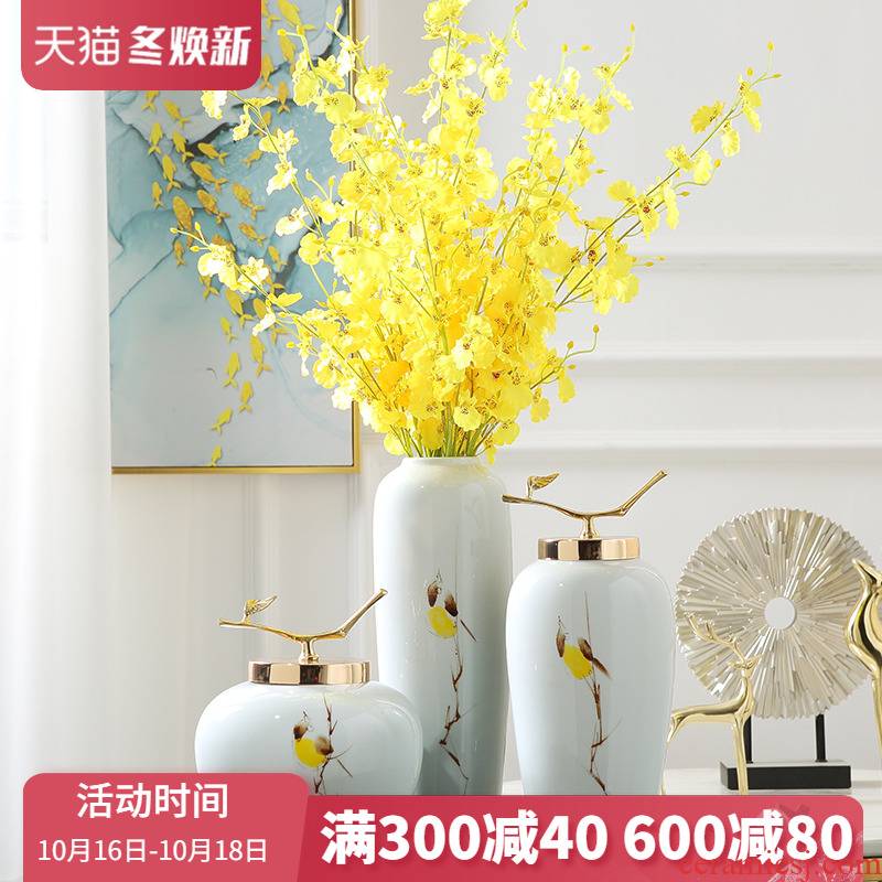 Jingdezhen modern new Chinese style ceramic vase furnishing articles sitting room porch ark, TV ark, decoration home decoration