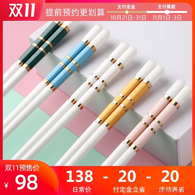 Domestic high - grade ipads China jingdezhen ceramic chopsticks dining table - Europe type high temperature resistant mouldproof 10 pairs set tableware gifts