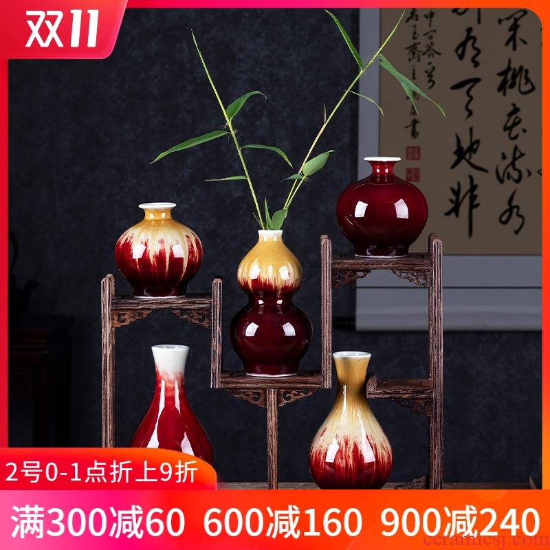 Porcelain of jingdezhen ceramic mini floret bottle flower tea hydroponic creative restoring ancient ways is rich ancient frame accessories furnishing articles