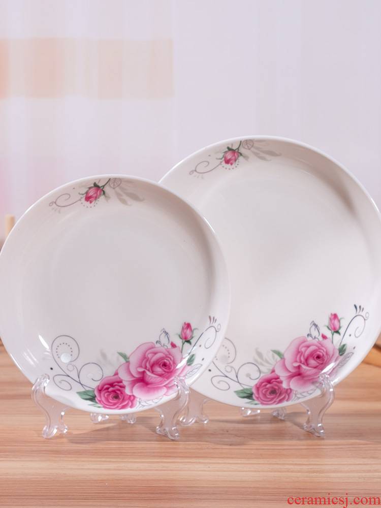 6 dishes Scene for 8 inches plate plate disc household creative jingdezhen ceramic plate plate round