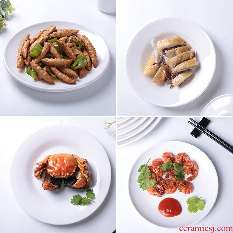 Imitation porcelain plate plastic circular plates to vomit ipads white hotel hotel butterfly ltd. buffet cold dish of melamine tableware