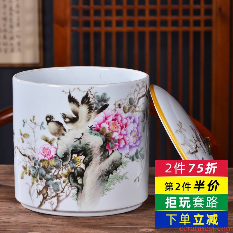 The ceramic tea canister large puer tea cake to receive, The seventh, peulthai The jar with cover home furnishing articles moisture storage POTS