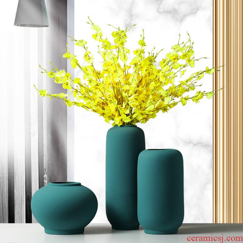Light and decoration vase dried flower adornment is placed in the sitting room is contracted and I household table creative Nordic ceramic bottle arranging flowers