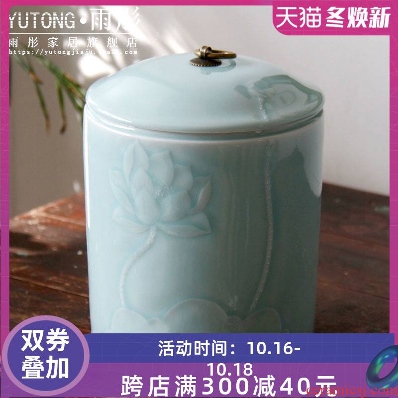Jingdezhen ceramic checking caddy fixings ceramic pot receives a clay pot - storage POTS and POTS furnishing articles