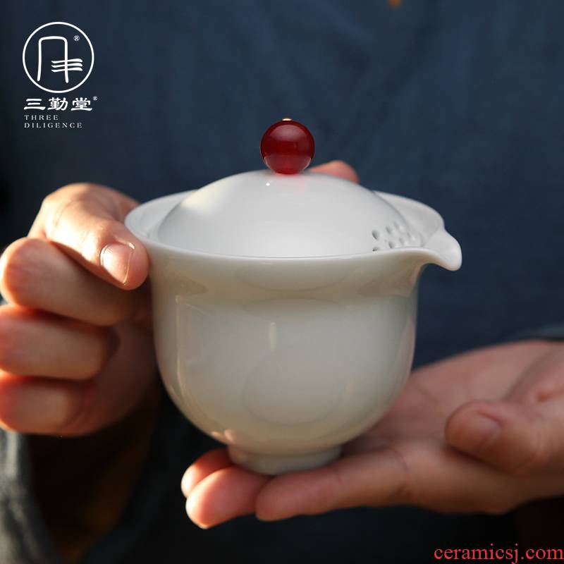 Three frequently crack cup portable travel cups kung fu tea set # suits for of jingdezhen ceramic BeiYing black pot two cups