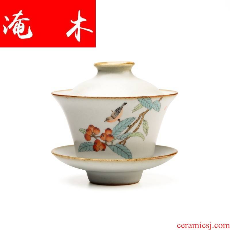 Flooded your up hand - made wood only three tureen kung fu tea cups slicing can raise jingdezhen checking ceramic three mercifully Taiwan mercifully