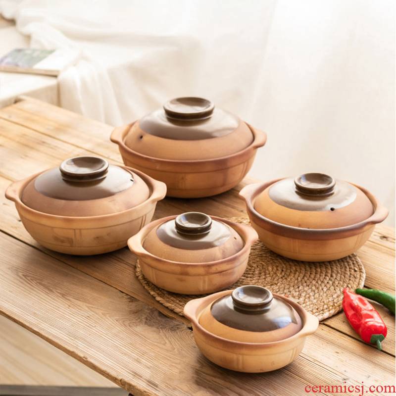 Old clay pot soup home soup rice special gas flame to hold to high temperature ceramic casserole stew pot soup pot