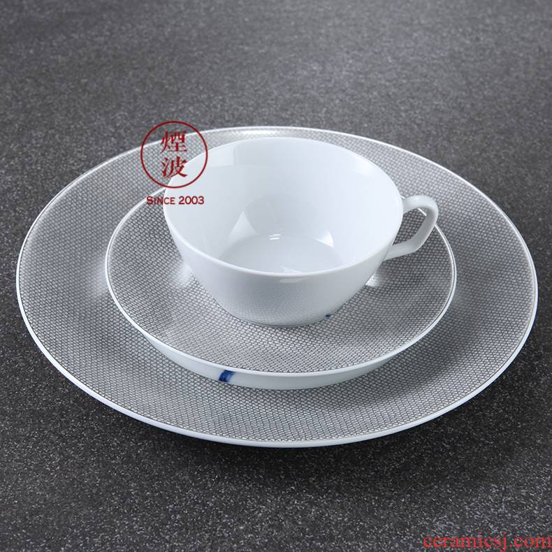 German mason mason meisen porcelain grid platinum keller orchid coffee cup group, a glass of two plates
