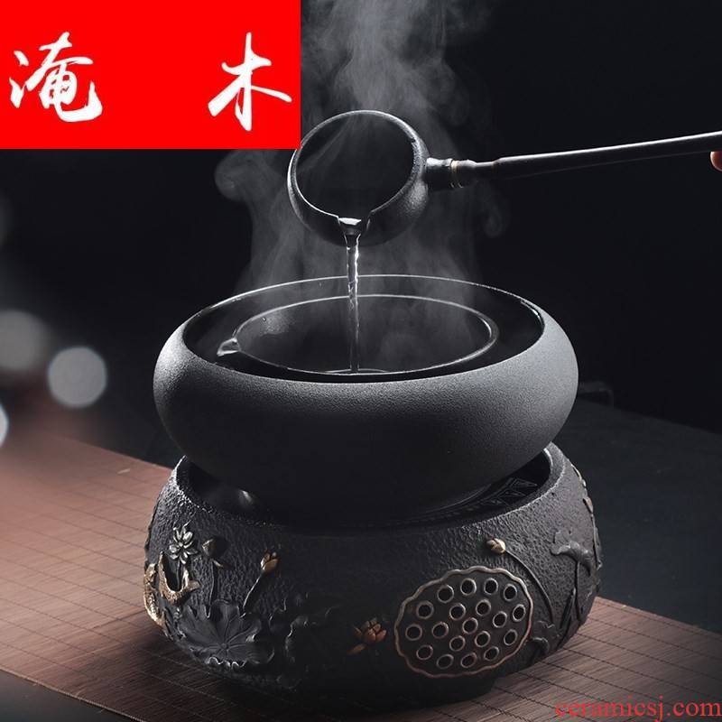 Submerged ceramic cooking bowl suit the wooden tea boiled tea, the electric TaoLu kung fu tea tea stove temperature tea bowl of tea ware