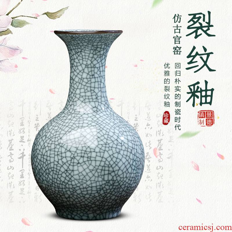 Archaize of jingdezhen ceramics up vase sitting room home decoration flower arranging vintage porcelain handicraft furnishing articles