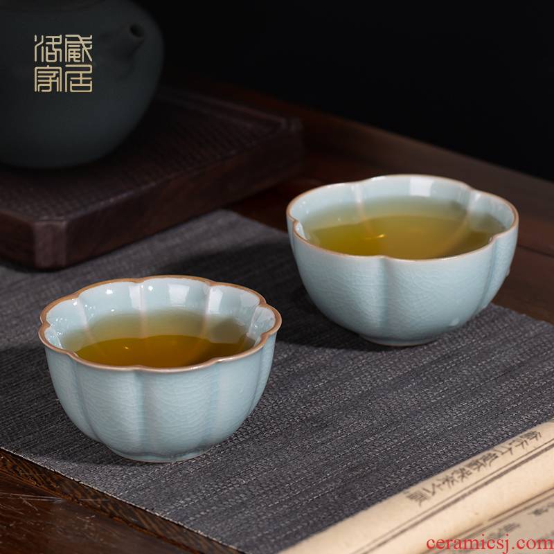 And your up with azure was slicing can raise jingdezhen ceramic cups kung fu masters cup sample tea cup single CPU