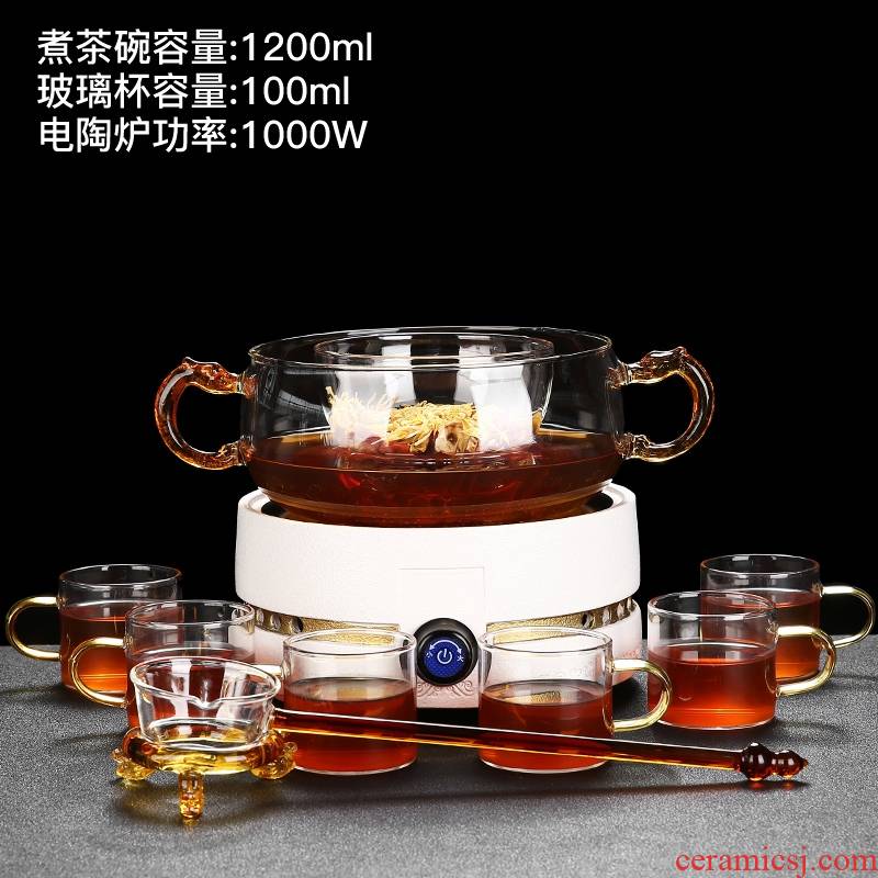 Rong han ceramics boiling tea machine electricity TaoLu suit automatically disconnect steaming tea glass teapot small household utensils