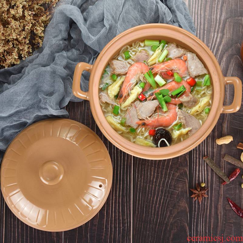 The An earthenware pot soup stew household gas flame ceramic casserole gas buner for high temperature resistant soup pot cooking porridge boil soup