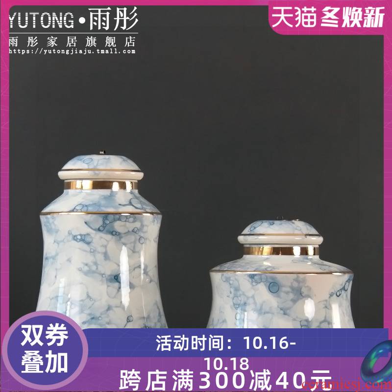 I and contracted ceramic flower vases creative ceramics plated gold and home furnishing articles sitting room