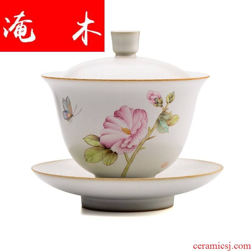 Flooded your up hand - made large wood piece only three tureen tea cups to leave but a jingdezhen checking ceramic bowl