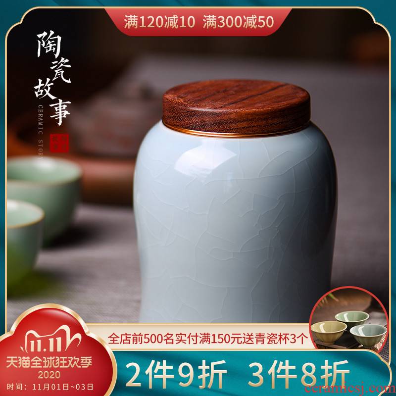 Ceramic cover story caddy fixings misspellings household storage puer tea to receive a wake receives Ceramic sealed jar