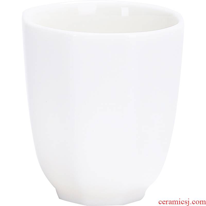 Kung fu master cup tea cup ceramic cups sample tea cup white porcelain tea set single CPU manually octagon cup 055