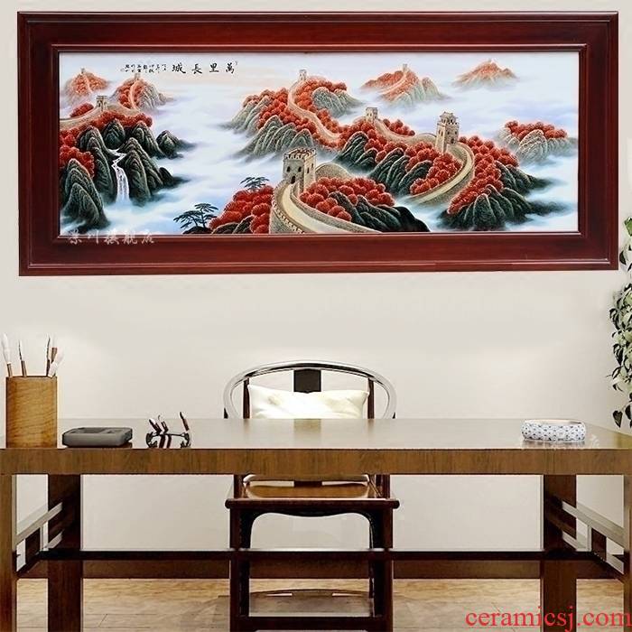 Jingdezhen ceramic painting hand - made wall adornment porcelain plate painting the living room a study background wall Chinese hang a picture