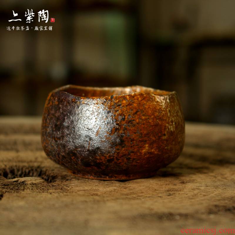 Also the purple pottery tea tea firewood up, masters cup coarse pottery teacup kung fu tea set yixing purple sand small bowl
